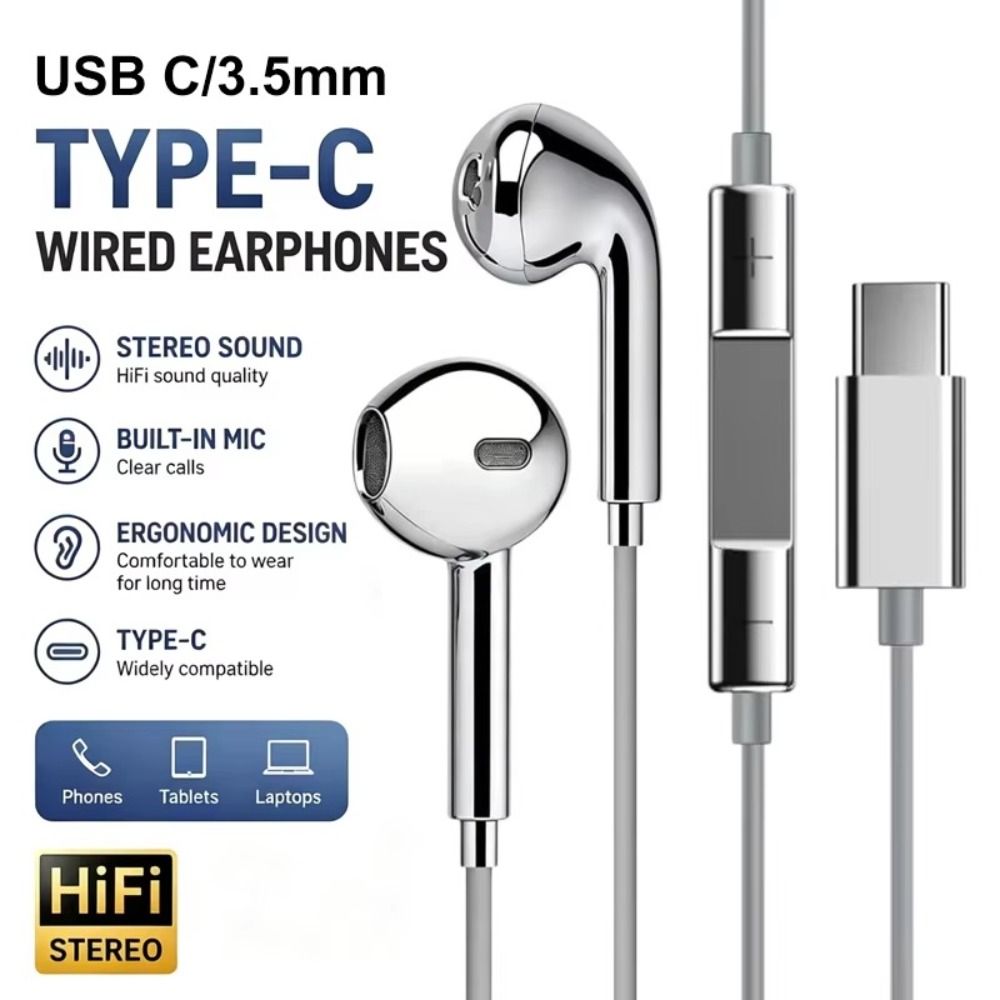 Wired Earphone Lightning - メタリック仕上げの有線イヤホン。インラインリモコン付きで、ハンズフリー通話が可能。インイヤー型で、ユニバーサルコネクターを採用。半インイヤー型。