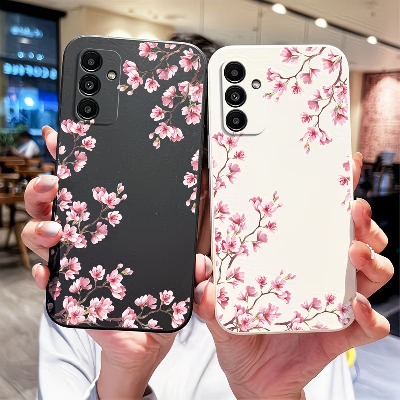 ピンクの桜の枝柄プリントスマホケース Samsung Gal - Samsung Galaxy A55 のレビューと価格